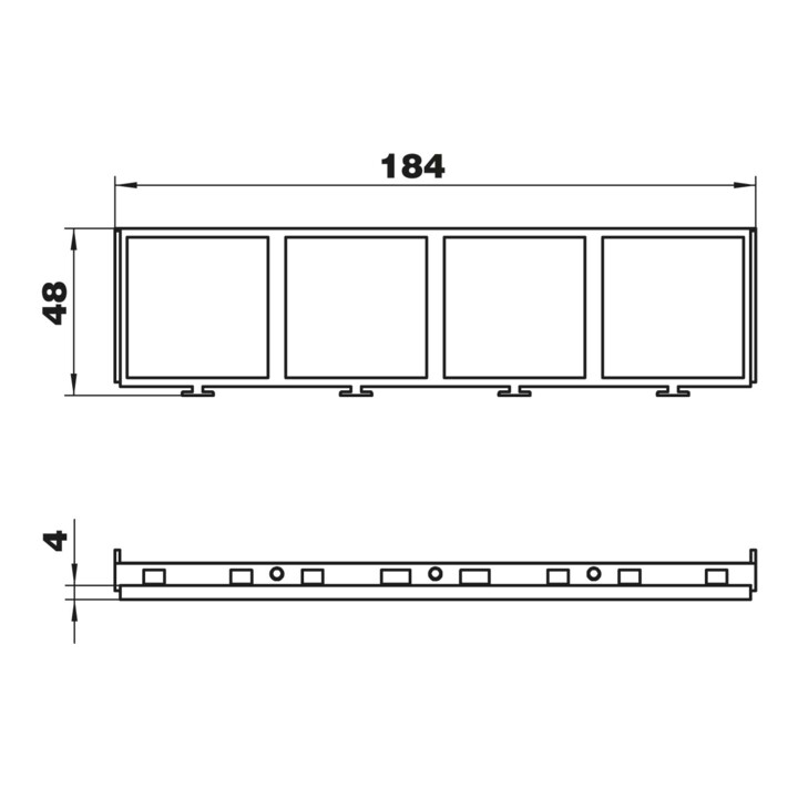 OBO Bettermann Cadre d’encastrement pour 4x1 module 45 MT45V 4