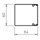 OBO Bettermann Canal de gestion de câbles 2 m 60×60 mm LKM60060RW