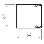 OBO Bettermann Canal de gestion de câbles 2 m 60×60 mm LKM60060RW-4