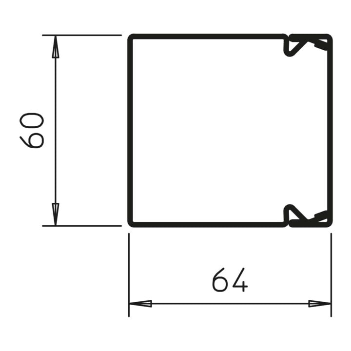 OBO Bettermann Canal de gestion de câbles 2 m 60×60 mm LKM60060RW