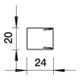 OBO Bettermann Canal de guidage de câbles 2m 20×20mm LKM20020RW