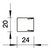 OBO Bettermann Canal de guidage de câbles 2m 20×20mm LKM20020RW-4