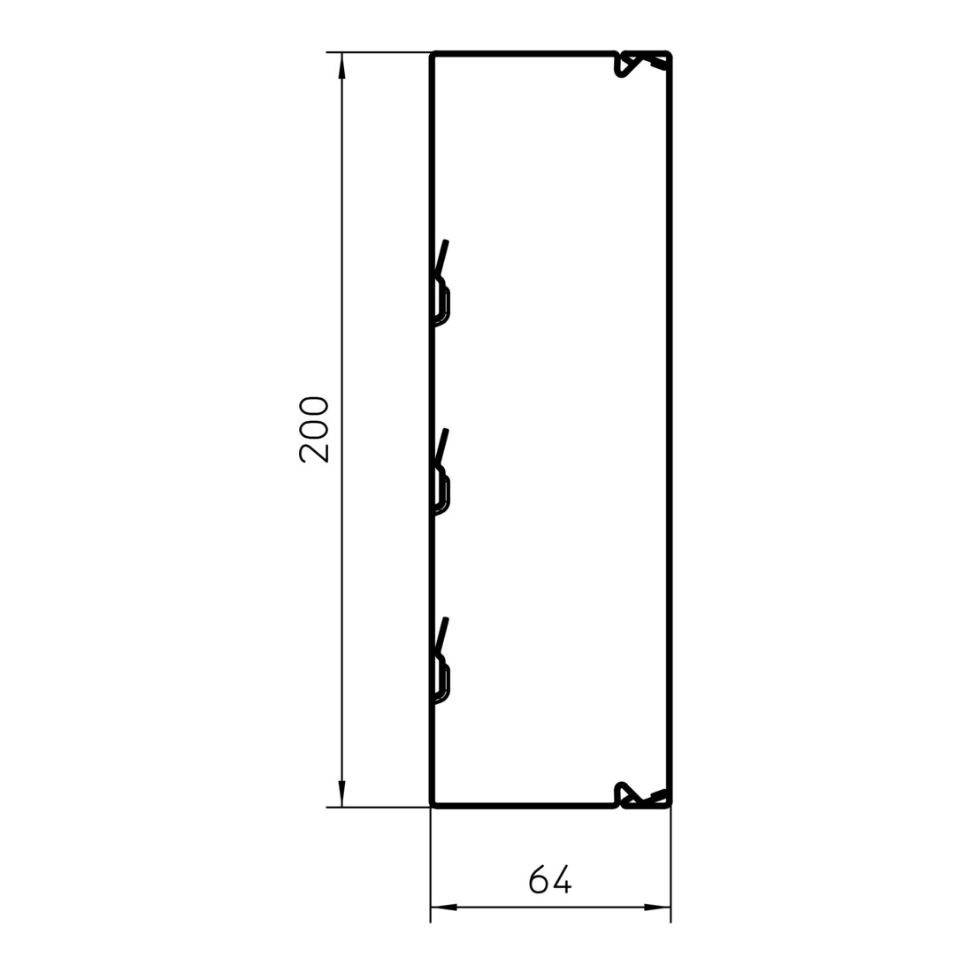 OBO Bettermann Canal de guidage de câbles 2m 60×200mm LKM60200RW