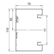 OBO Bettermann Canal d’encastrement pour appareils Vertr sans OT symétrique GS-S70110RW-4