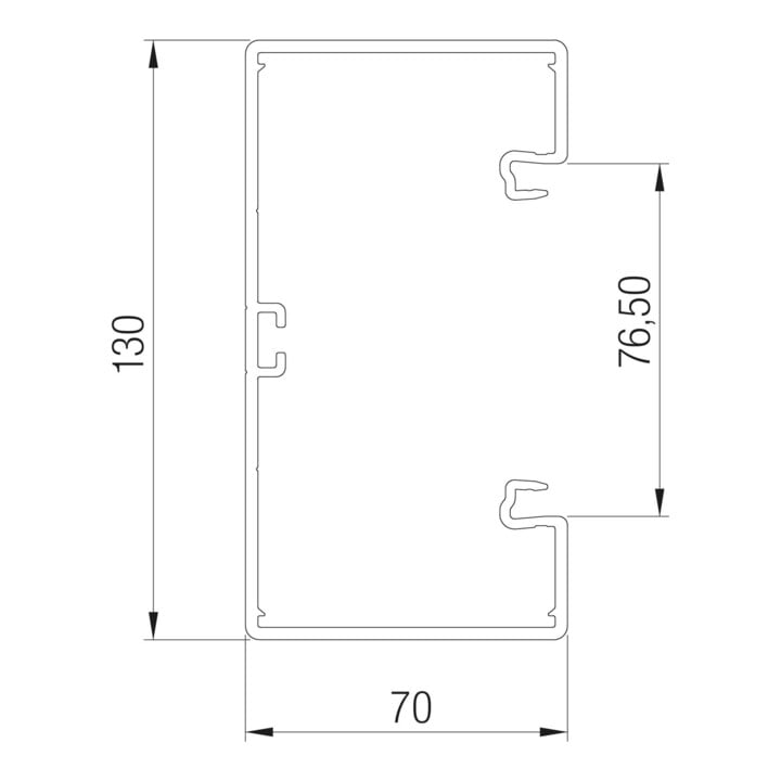OBO Bettermann Canal d'installation d'appareils sans OT avec perforation au fond GK-70130RW