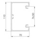 OBO Bettermann Canal d'installation d'appareils Vertr sans OT avec perforation au fond GK-70110RW