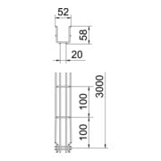 OBO Bettermann Caniveau à grille GRM 55 50 FTKLGR-3
