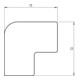 OBO Bettermann Capot d’angle plat Vertr WDK HF10020RW