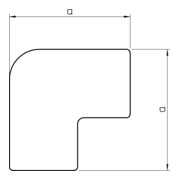 OBO Bettermann Capot d’angle plat Vertr WDK HF10020RW-4