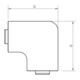 OBO Bettermann Capot plat d’angle de ventilation WDK HF15030RW
