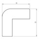 OBO Bettermann Capuchon d’angle extérieur WDK HA10020RW