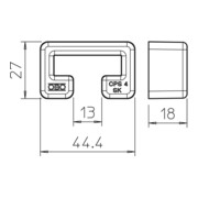 OBO Bettermann Capuchon de protection injecté pour rail CPS 4 MS4022 SK-3