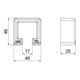 OBO Bettermann Capuchon de protection MS4141 41 × 41 mm injecté