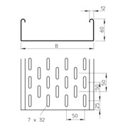 OBO Bettermann Chemin de câble Vertr 60×100 mm MKS 610 FS-3