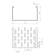 OBO Bettermann Chemin de câbles Vertr 110×100 mm SKS 110 FS-3