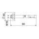 OBO Bettermann Cheville à boulon BZ3 grande rondelle 10 x 90 mm 0-30