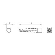 OBO Bettermann Cheville métallique à expansion 6x32mm MD 6 GTP-4