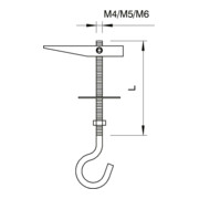 OBO Bettermann Chevilles à bascule zinguées 457 M4x55 G-4