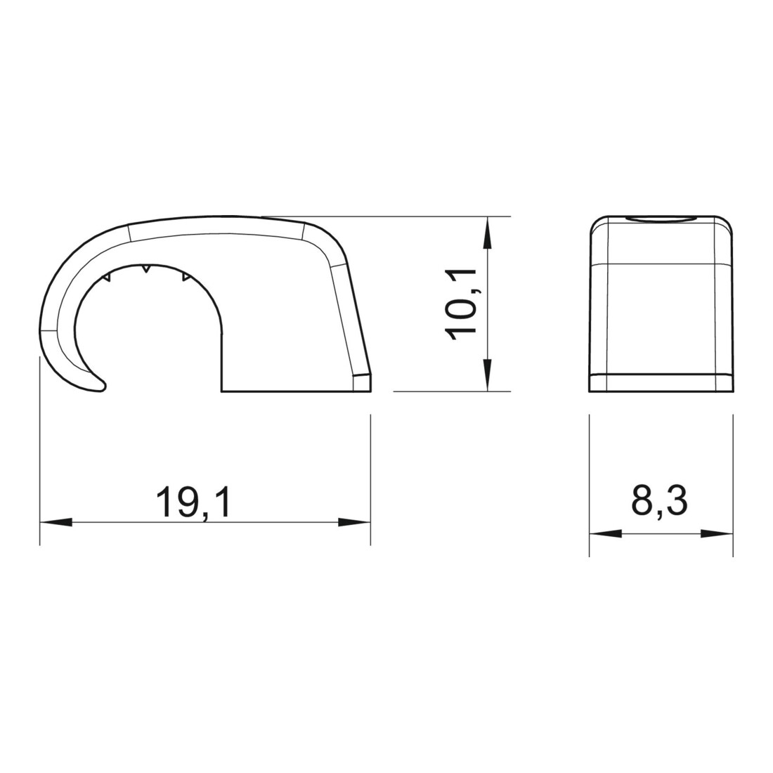 OBO Bettermann Clip adhésif de fixation sans clou 4040 SP