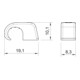 OBO Bettermann Clip adhésif sans clou 7-12 mm, PP, lgr 4040
