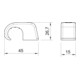 OBO Bettermann Clip adhésif Vertr sans clou 21-25 mm, PP, lgr 4044