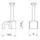 OBO Bettermann Clip de clou ISO 12 mm L35 profond-noir 2012 35 SW