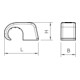 OBO Bettermann Clip de fixation adhésif sans clou 4-7 mm, PP, lgr 4039