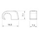 OBO Bettermann Clip de fixation adhésif sans clou 4-7 mm, PP, lgr 4039