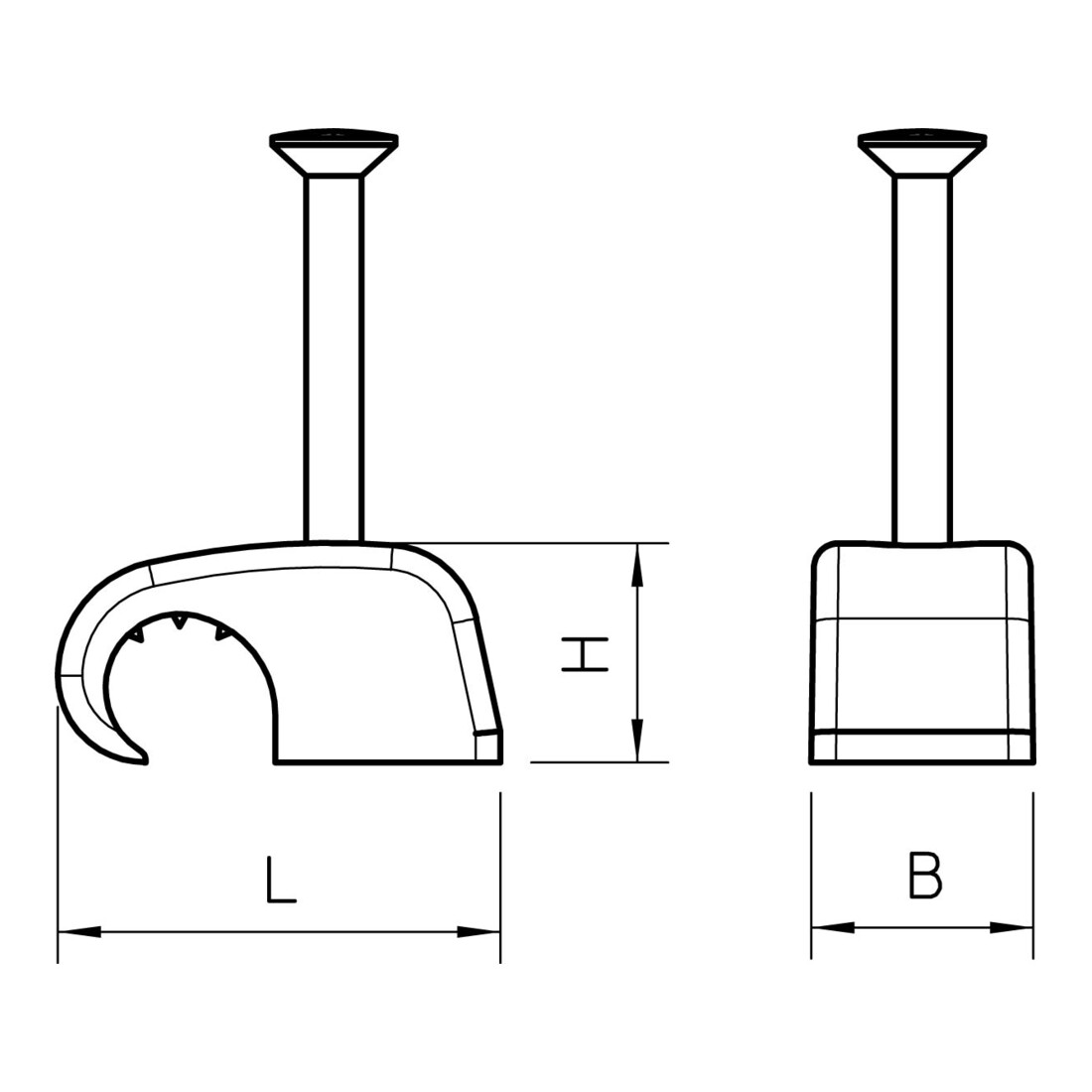 OBO Bettermann Clip de fixation avec clou 2026 25 LGR SP