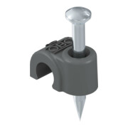 OBO Bettermann Clip de fixation ISO clou 10 mm, L25, noir profond 2010 25 SW-1