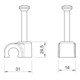 OBO Bettermann Clip isolant pour clou 20 mm 2020 40 LGR