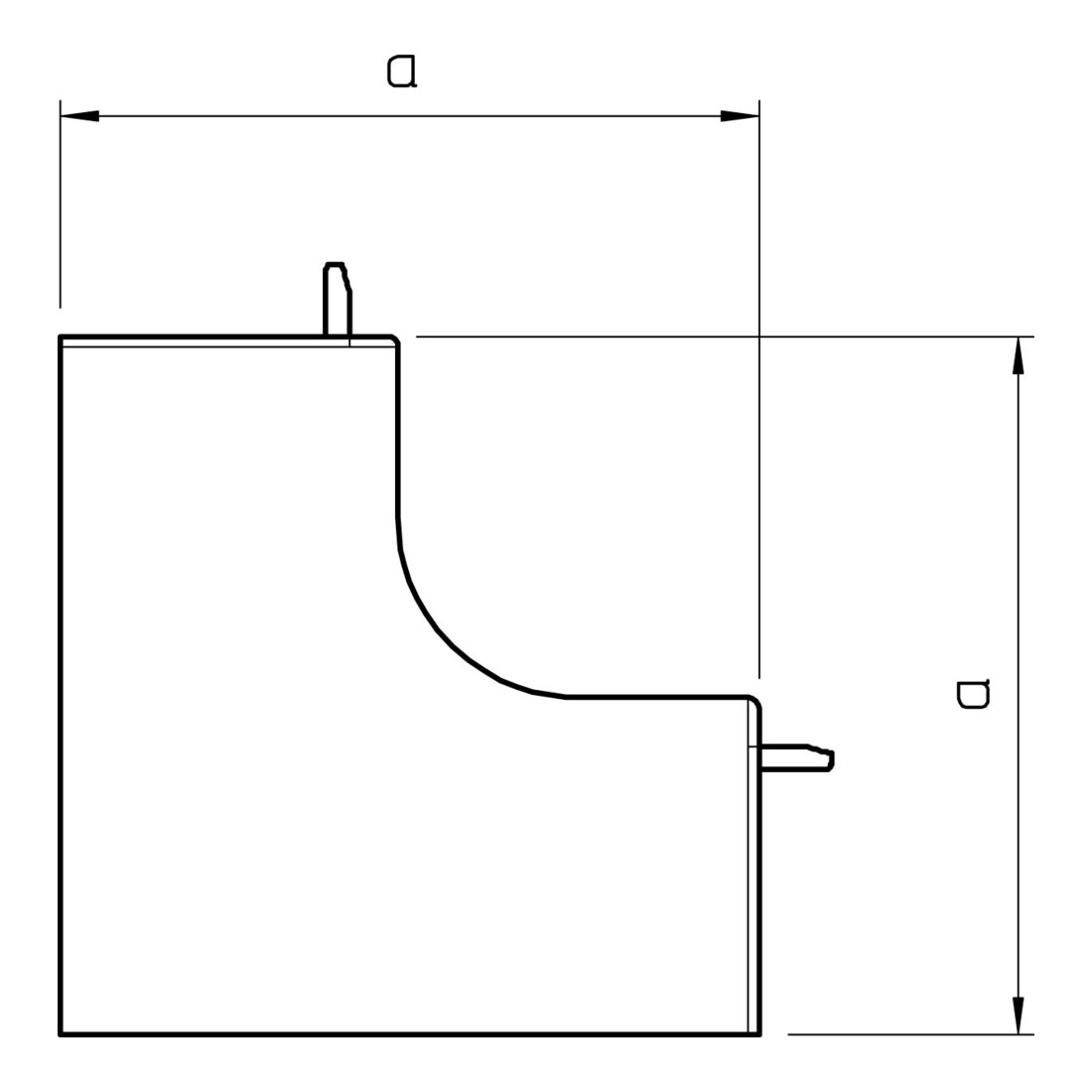 OBO Bettermann Coiffe d’angle intérieure WDK HI10020RW