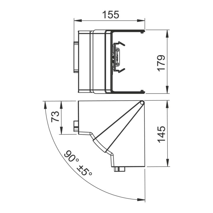OBO Bettermann Coin intérieur de goulotte 70×170 mm rws GK-IH70170RW