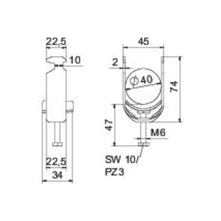 OBO Bettermann Collier à étrier 34-40 mm ALU