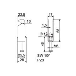 OBO Bettermann Collier à étrier 8-12 mm BS-H3-M-12 FT