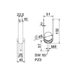 OBO Bettermann Collier à étrier BS-H2-K-46 pour 0-46 mm
