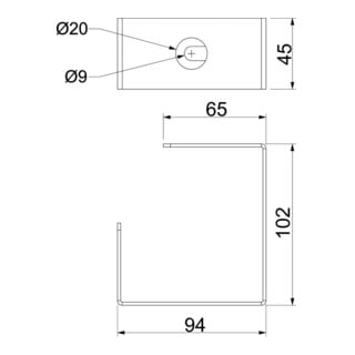 OBO Bettermann Collier de câble PLM CB 1220 FS pour montage plafond