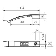 OBO Bettermann Collier de câble Vertr 1x8 NYM3x1,5 lgr 2032 SP-4