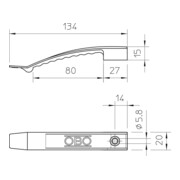OBO Bettermann Collier de câble Vertr 1x8 NYM3x1,5 PA lgr 2032-4