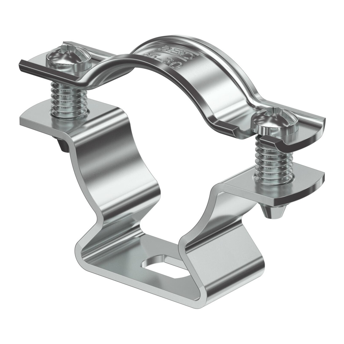 OBO Bettermann Collier de fixation avec trou oblong 25-30 mm ASL 733 30 ALU