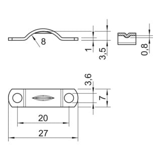 OBO Bettermann Collier de fixation de câble 7903 8 mm G