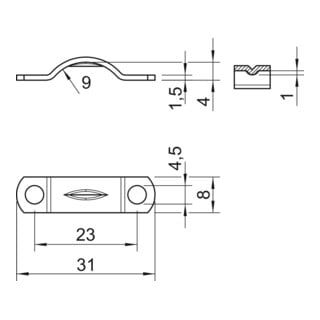 OBO Bettermann Collier de fixation de câble 7903 9 mm G