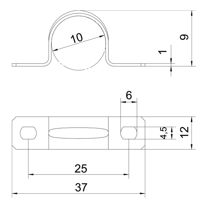 OBO Bettermann Collier de fixation galvanisé vz 605 10 G