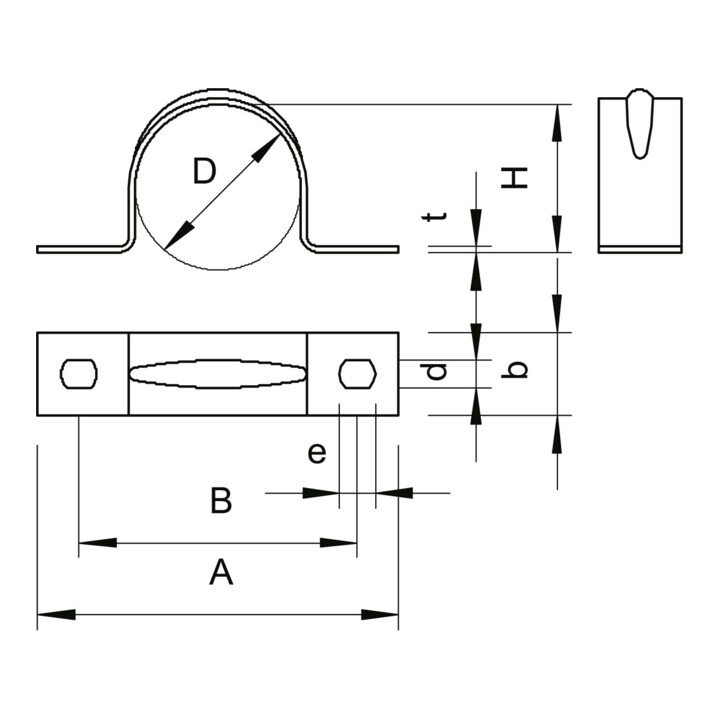 OBO Bettermann Collier de fixation galvanisé vz 605 20 G