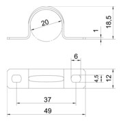 OBO Bettermann Collier de fixation galvanisé vz 605 20 G-4