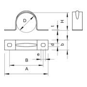 OBO Bettermann Collier de fixation galvanisé vz 605 21 G-4