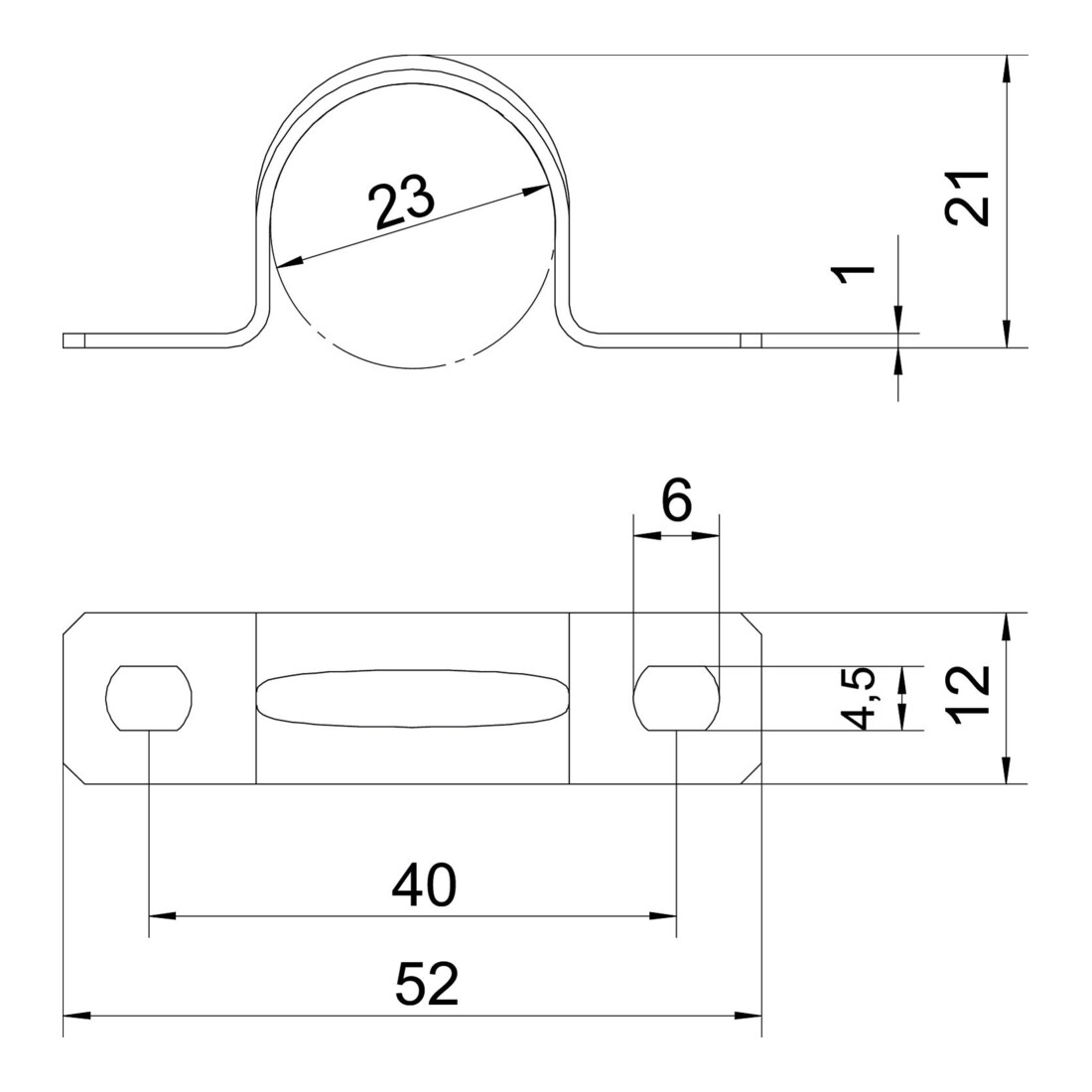 OBO Bettermann Collier de fixation galvanisé vz 605 23 G
