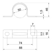 OBO Bettermann Collier de fixation galvanisé vz 605 50 G-5