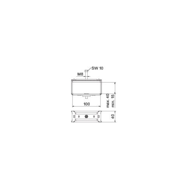 OBO Bettermann Collier de fixation ignifuge zingué 2056 B 40 FT