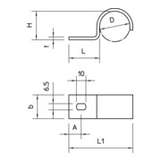 OBO Bettermann Collier de fixation ignifuge zingué 822 32 FT-4